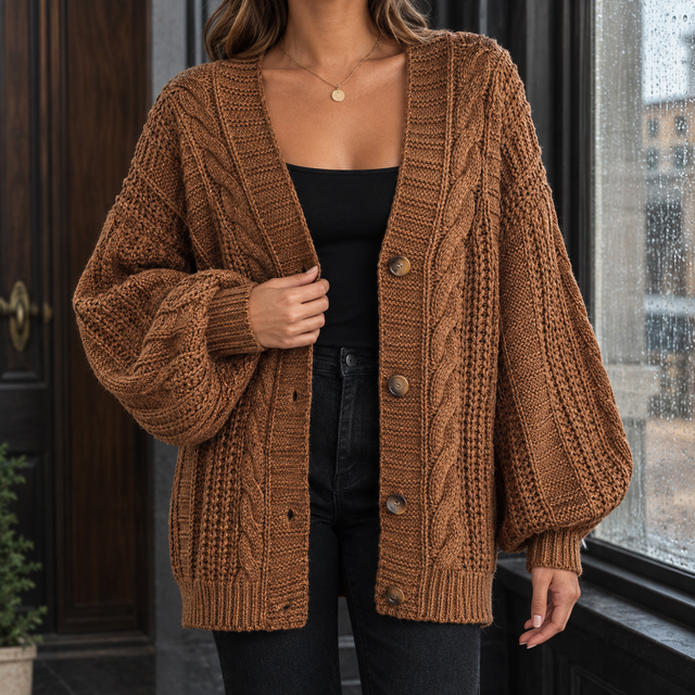 Ascelin Cable Knit Cardigan