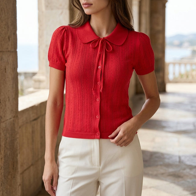Isabella Pointelle Cardigan