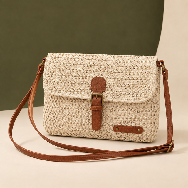 Donatelli Woven Crossbody Bag