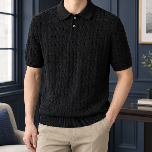Nicodemus Cable Knit Polo