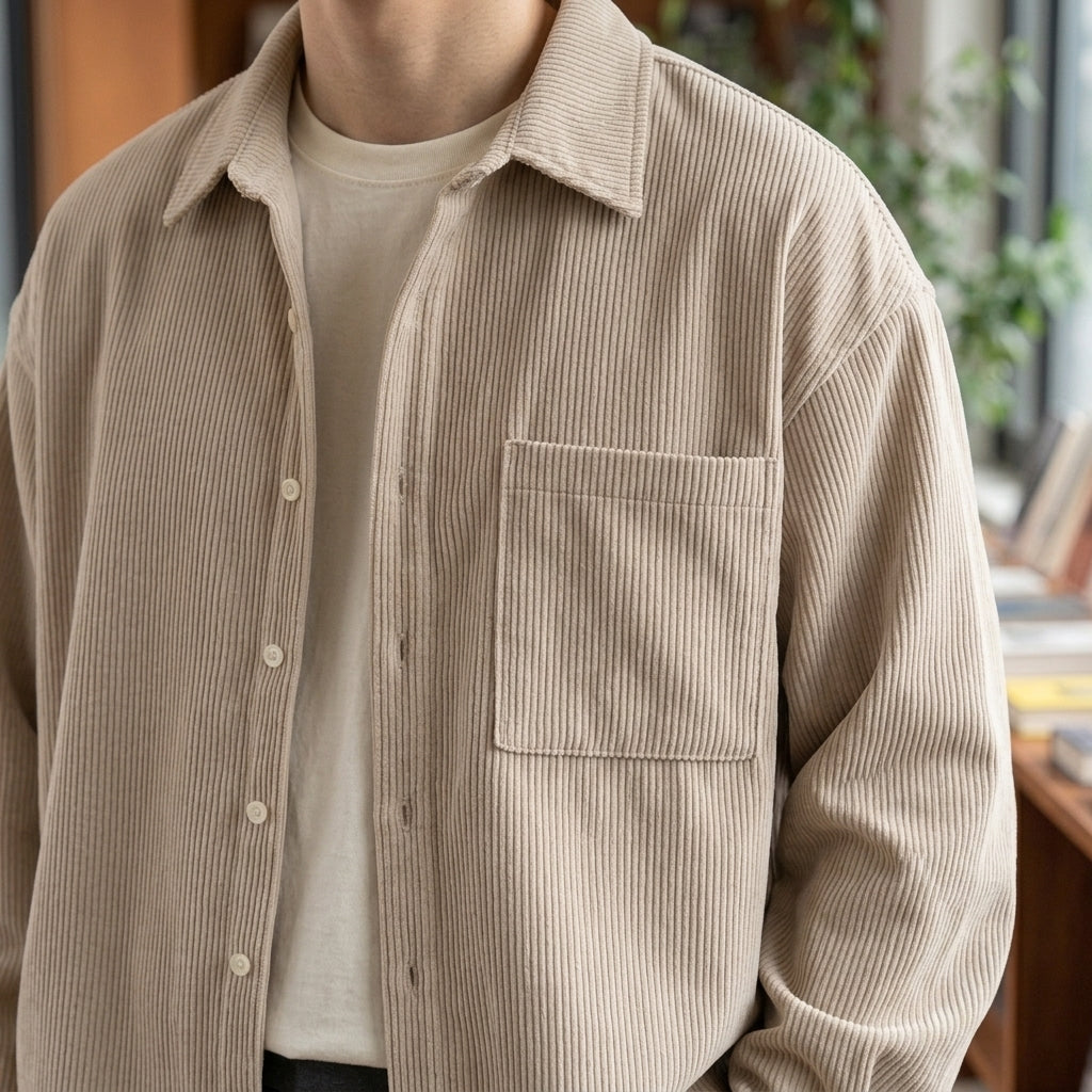 Blake Corduroy Shirt - Lead Product Detail