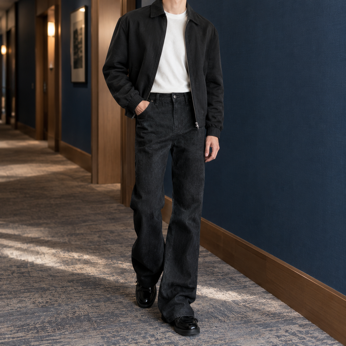 Cyprian Flared Jeans - Black