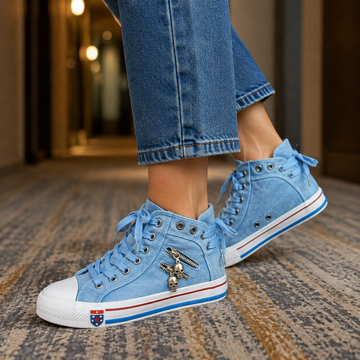 Angelini Orthopedic Sneakers - Jeansblau