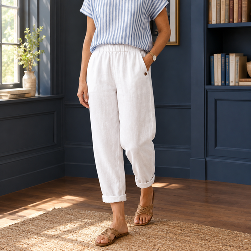 Alba-Faye Relaxed Pants - Beige