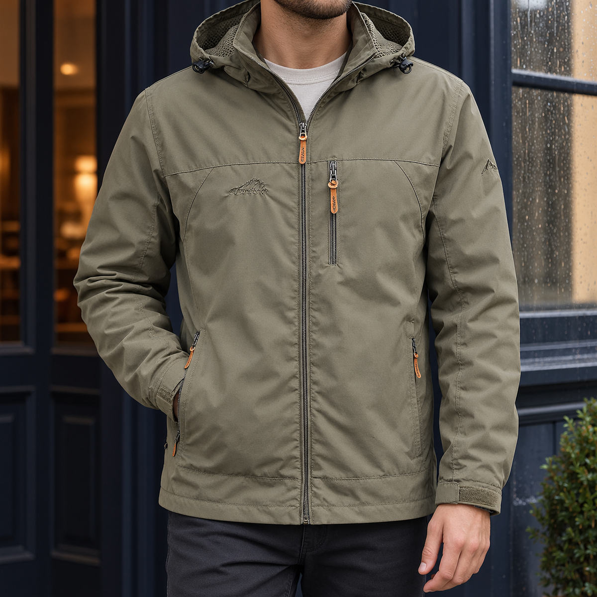 Otis Hooded Jacket - Khaki