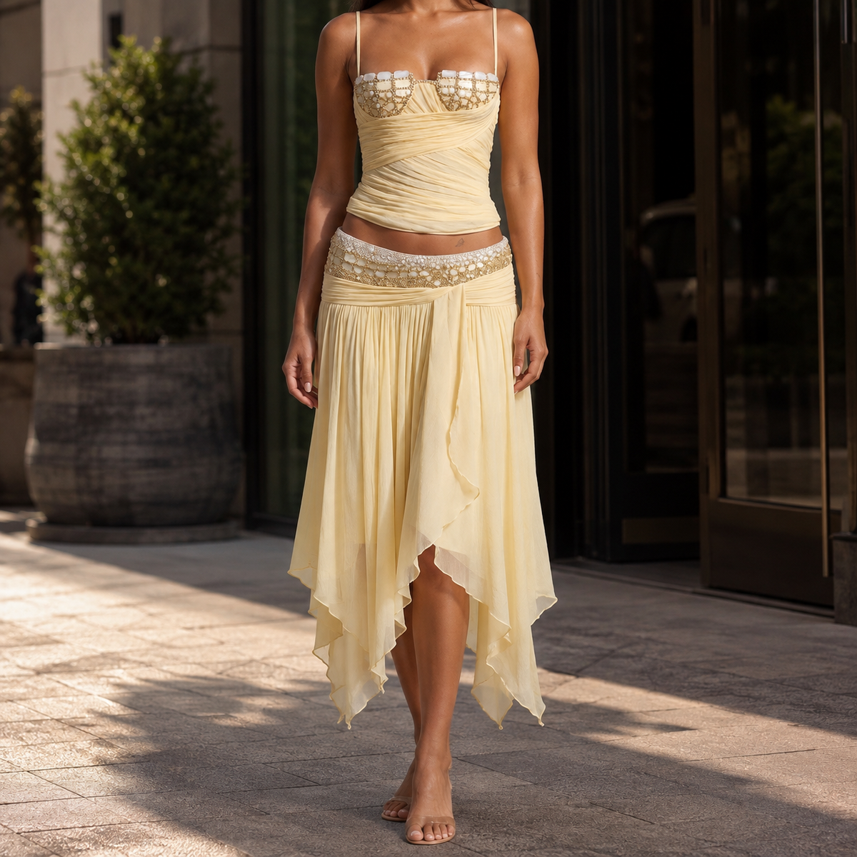 Fenella Asymmetric Set - Yellow