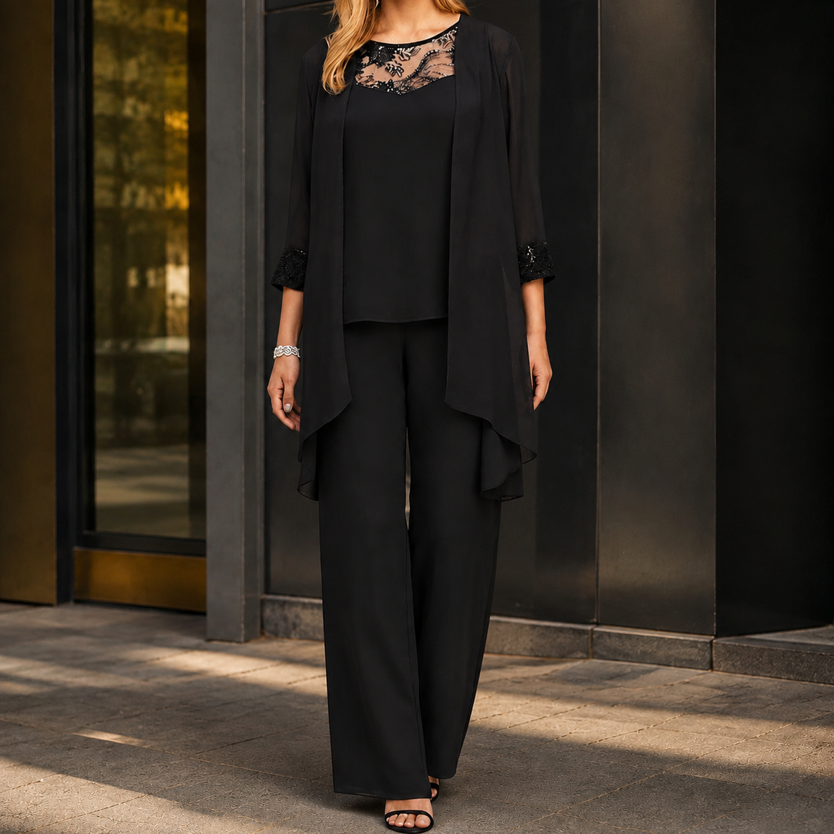 Antonia Flowing Set - Black