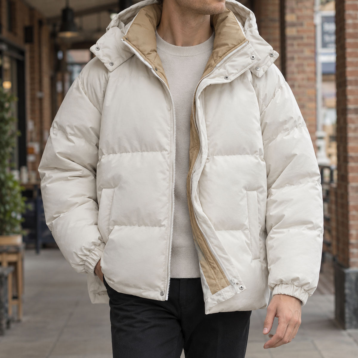 Graham Padded Jacket - Off White
