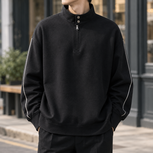 Arlo Quarter-Zip Sweatshirt - Black