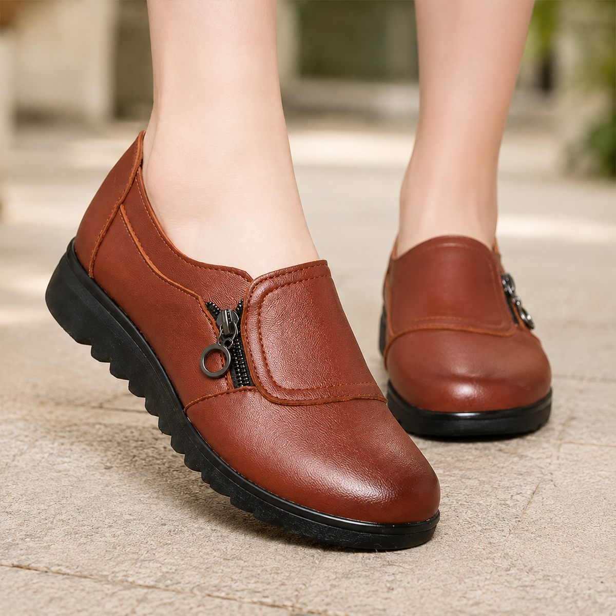Navarro Orthopedic Loafers - Brown
