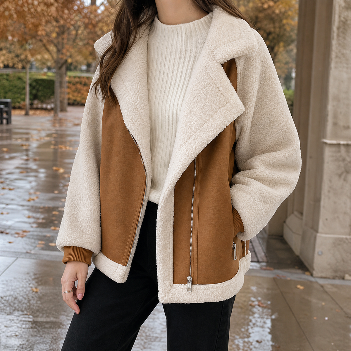 April-Belle Cashmere Jacket - Camel Brown