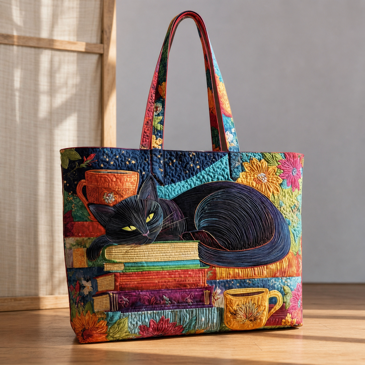 Melis Quilted Tote Bag - Multicolor