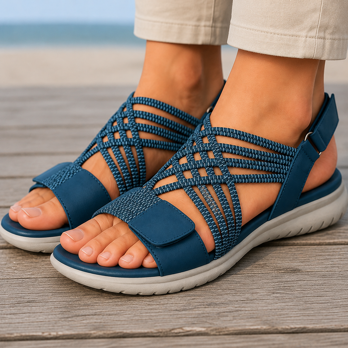 Brescia Orthopedic Sandals - Blue