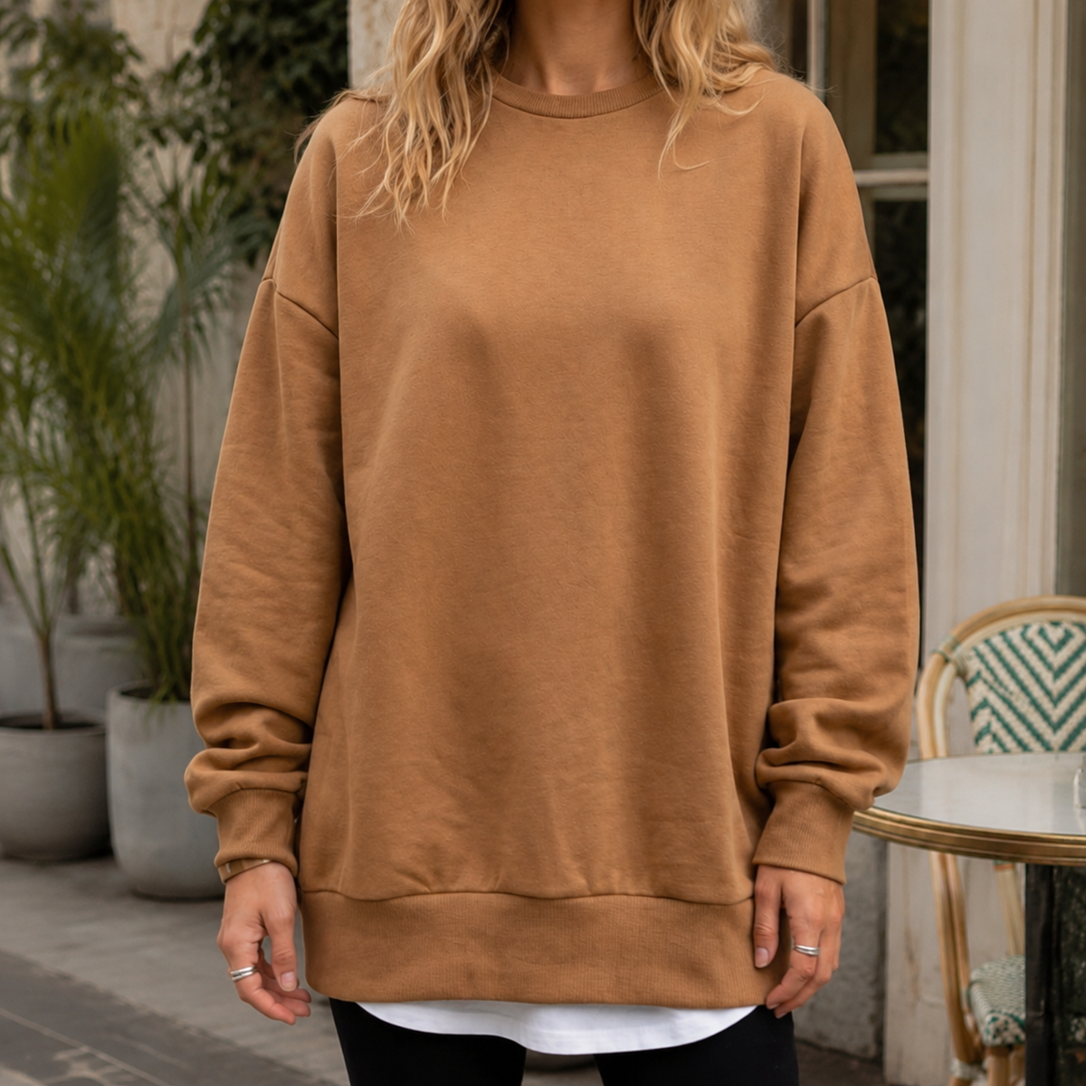 Romy Oversized Sweatshirt - Brown