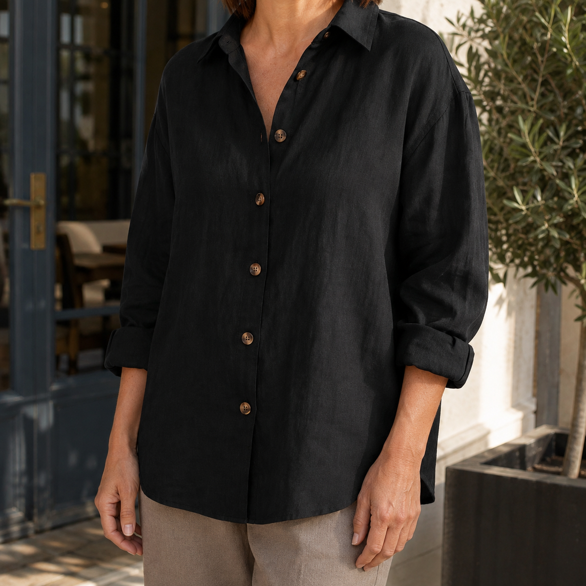 Katia Relaxed Shirt - Black