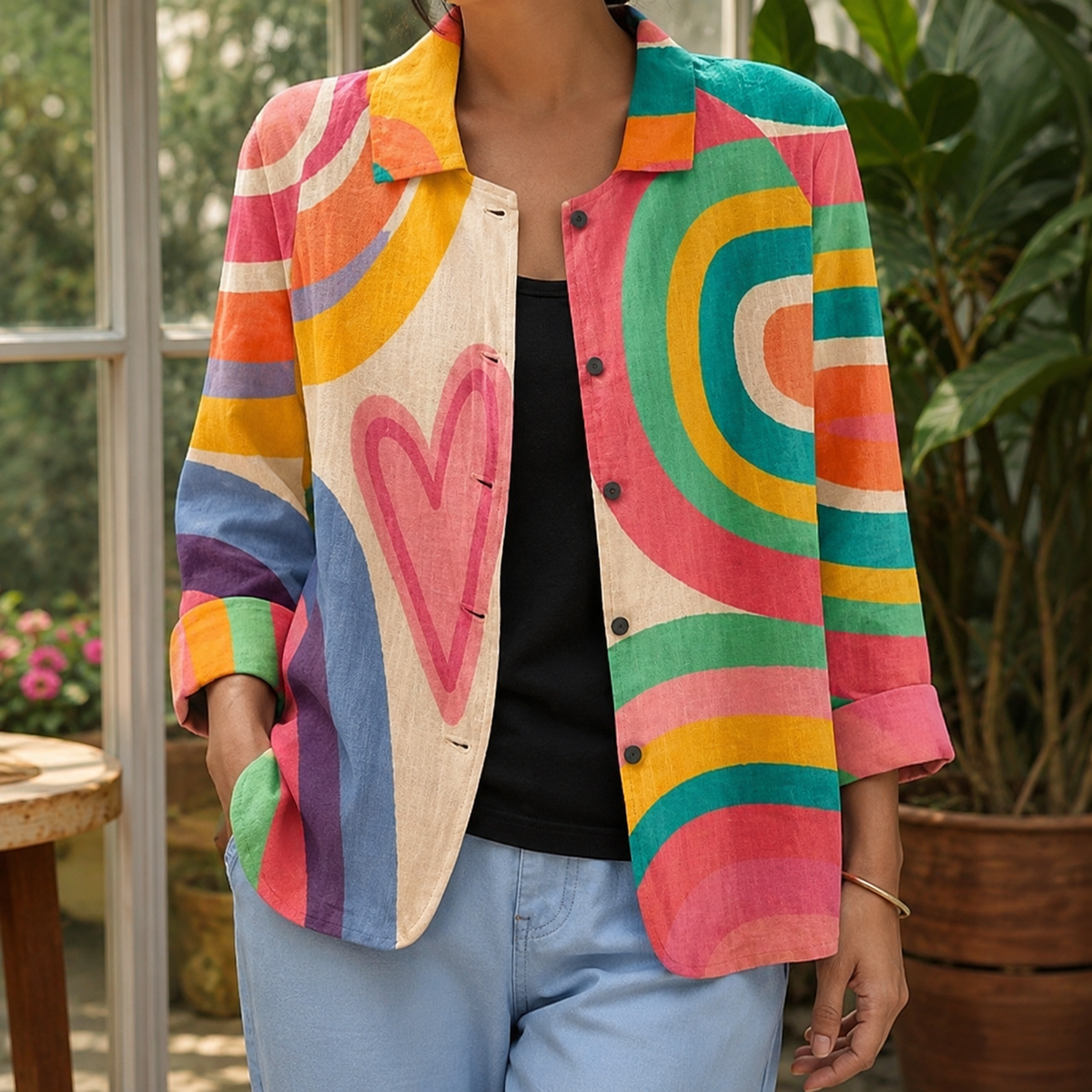 Rhea Relaxed Blouse - Multicolor