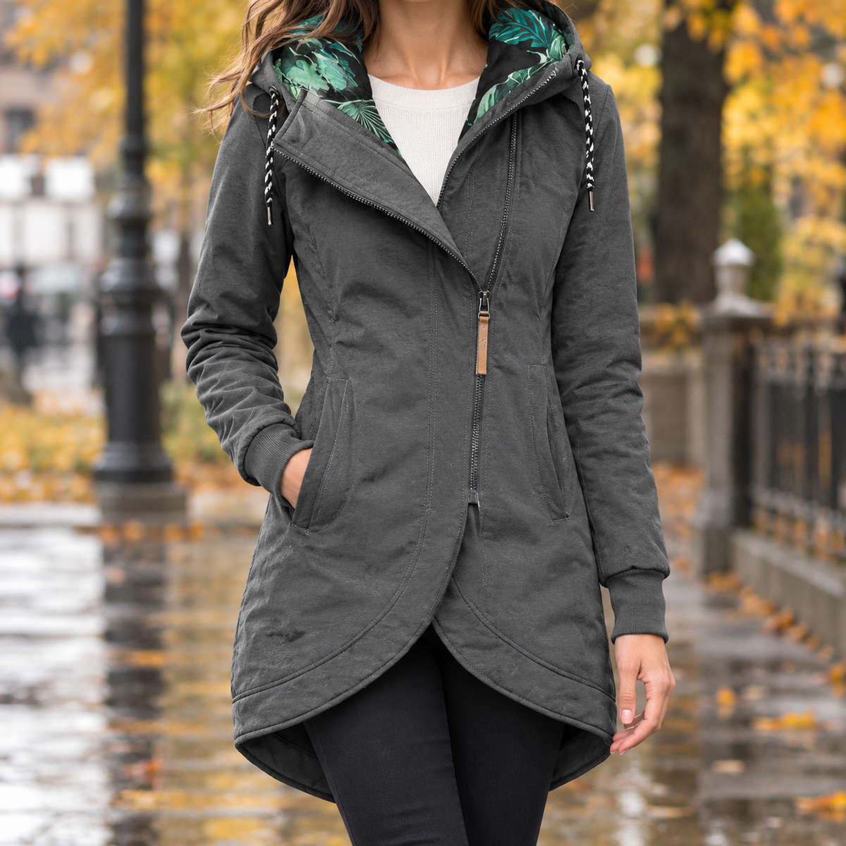 Heidi-Louise Hooded Jacket - Gray