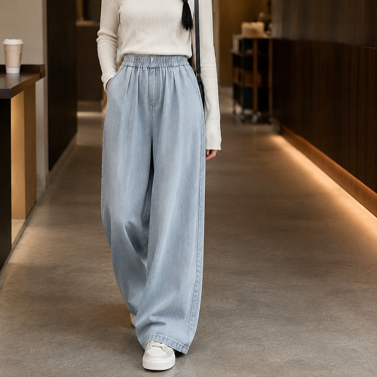 Demelza Wide Leg Pants - Black
