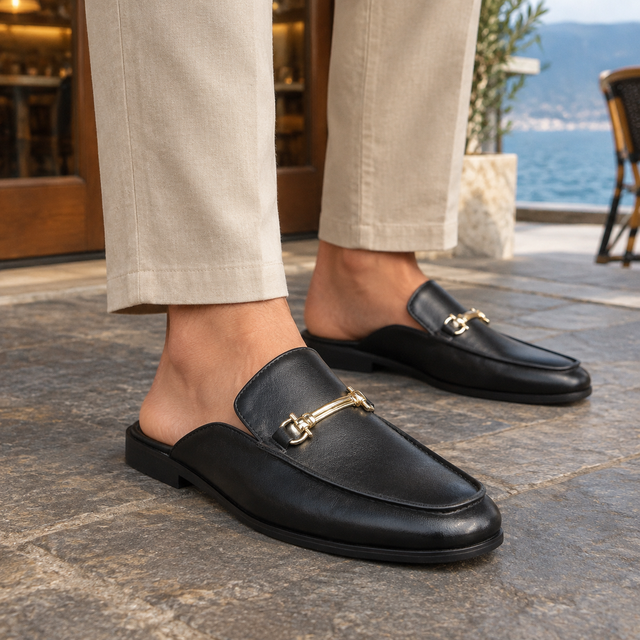 Giuliani Leather Mules