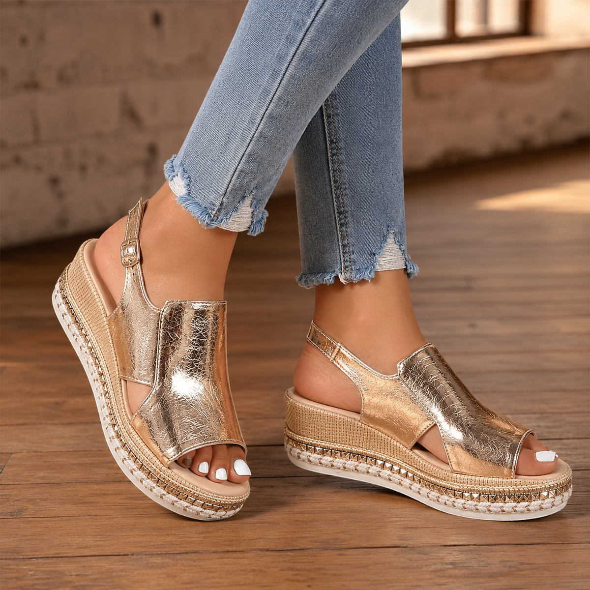 Gentili Orthopedic Sandals - Gold