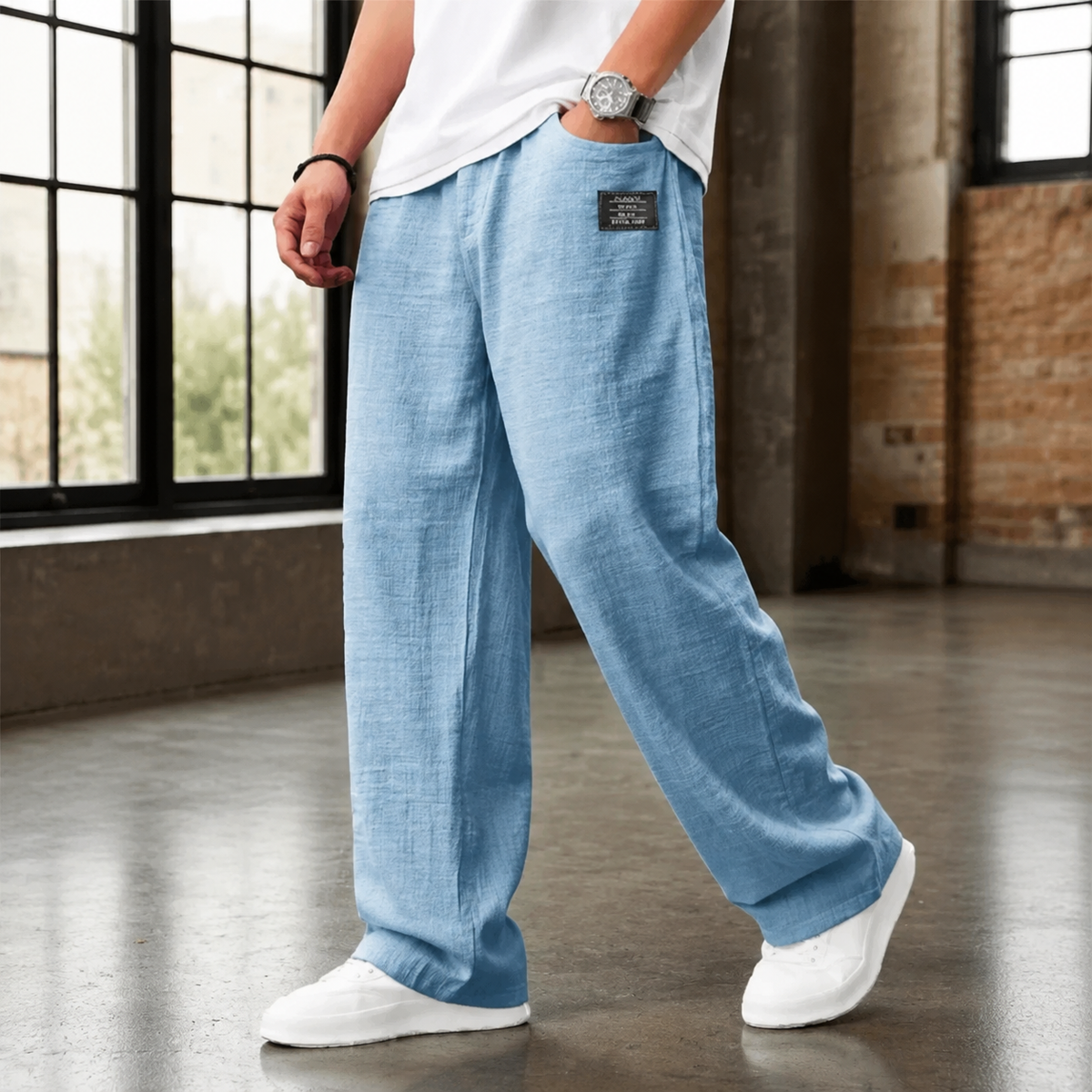 Dorian Relaxed Pants - Blue