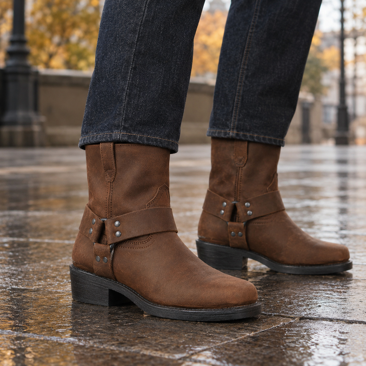 Rovereto Harness Boots - Dark Brown