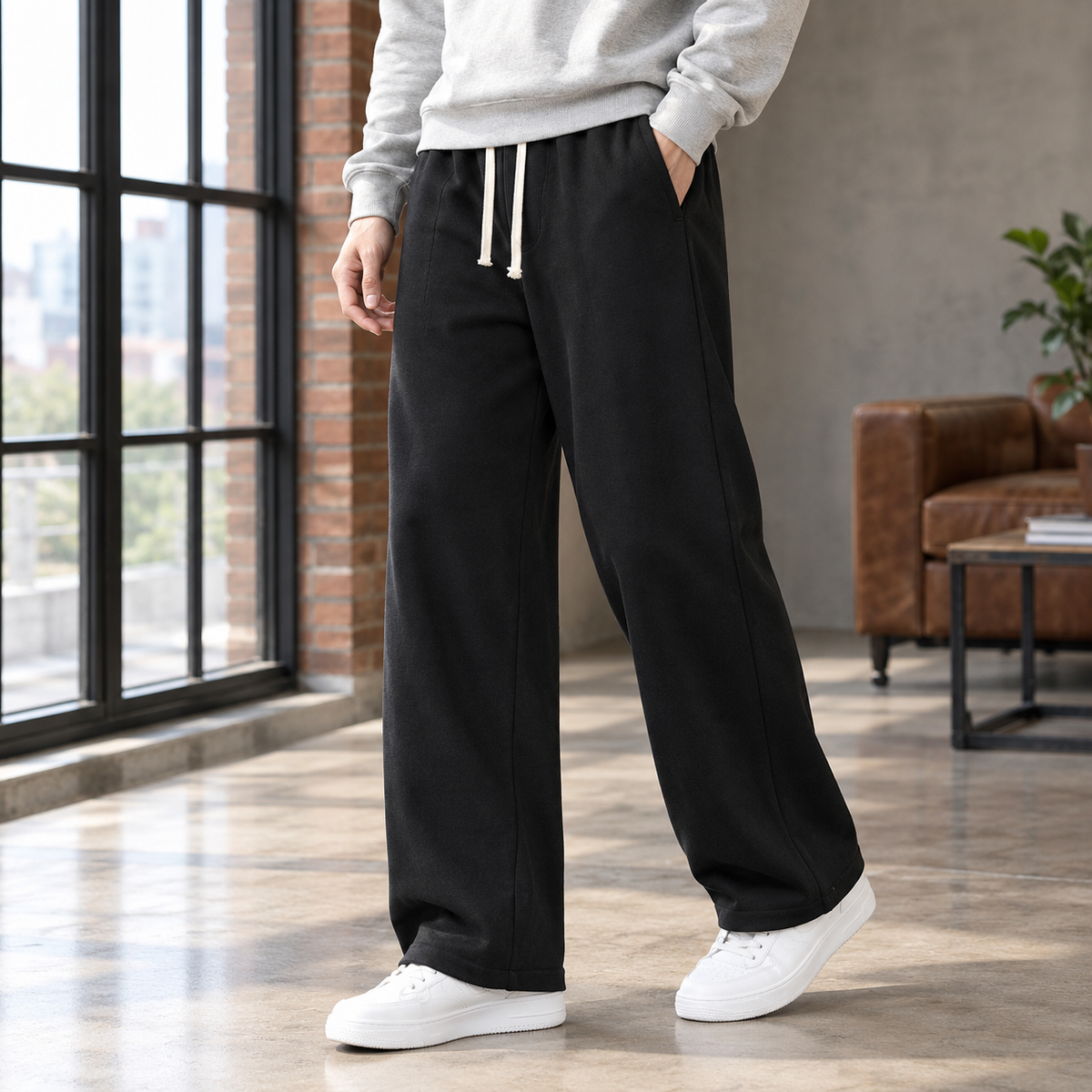 Wilfred-Dean Relaxed Drawstring Pants - Black