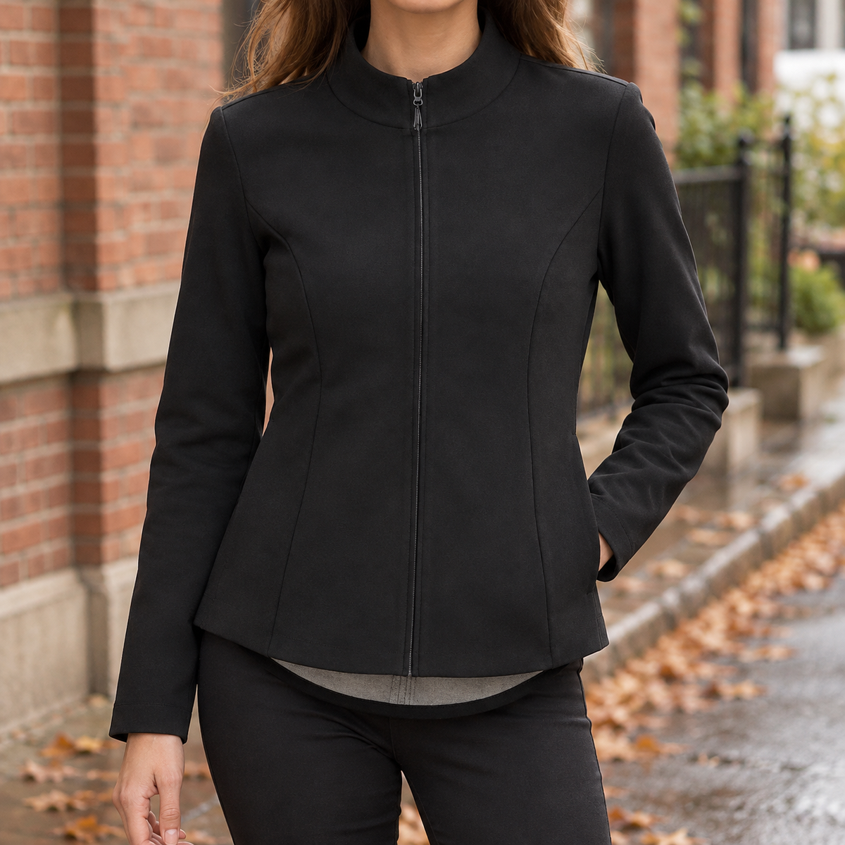Leila-Louise Zip Jacket - Black