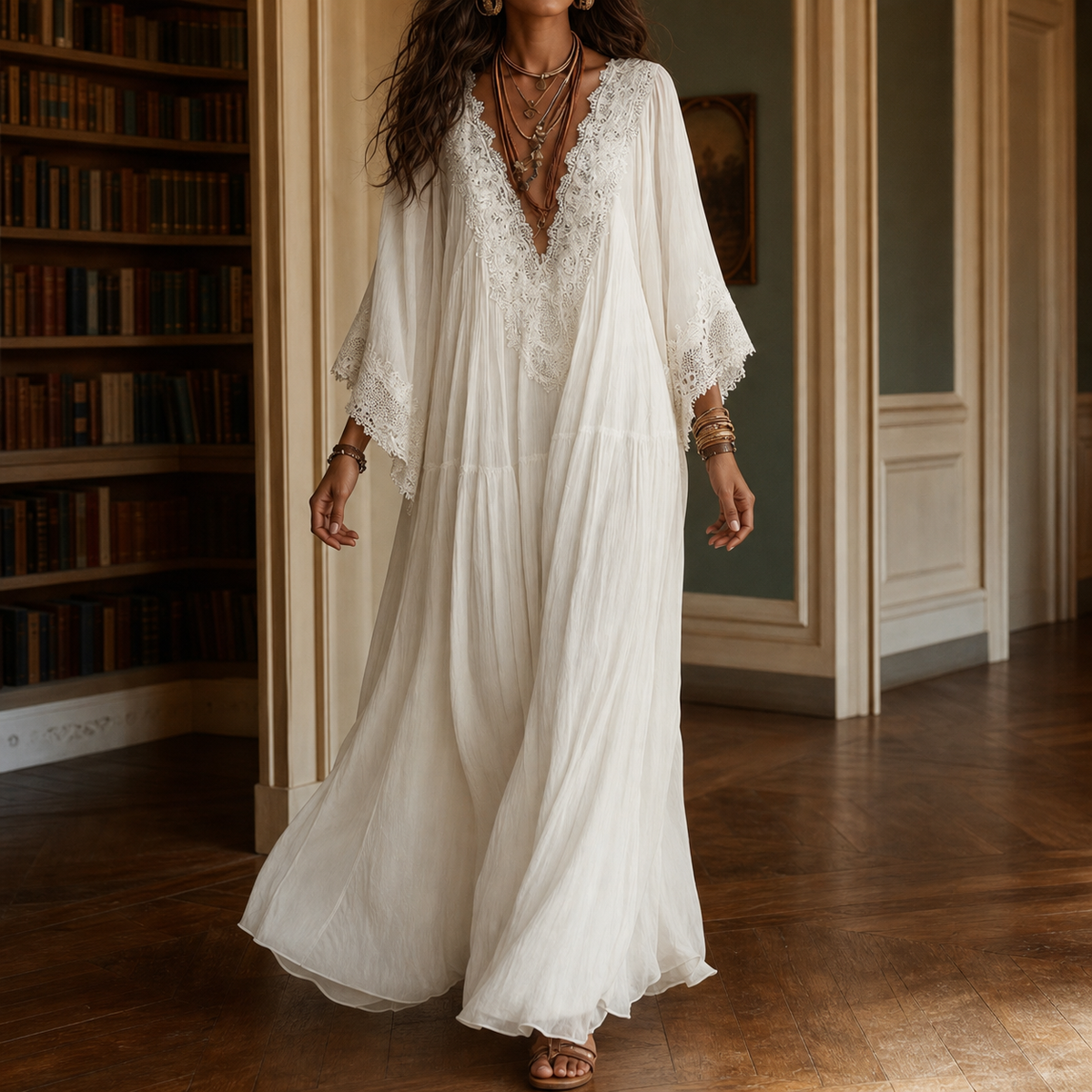 Tara-Hope Flowing Maxi Dress - White