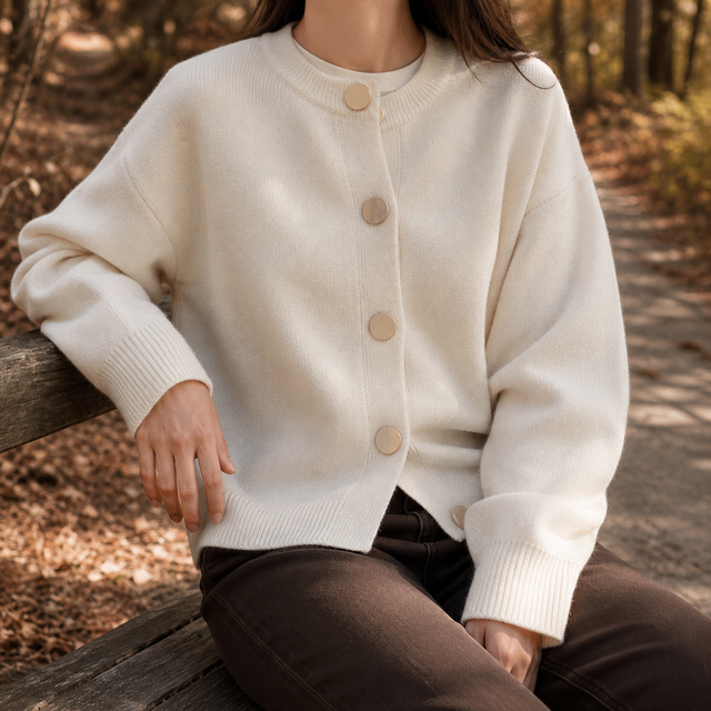 Griselda-Mae Round Neck Cardigan