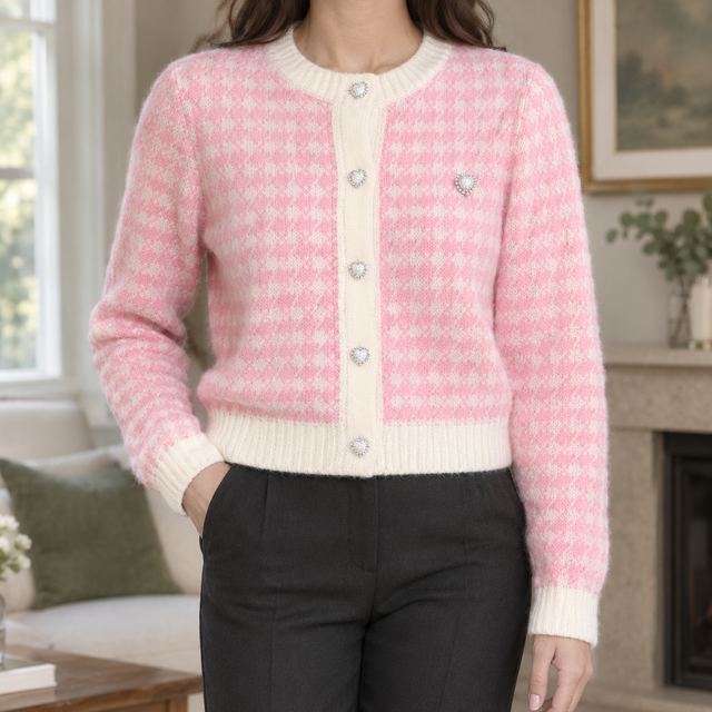 Becca Houndstooth Cardigan
