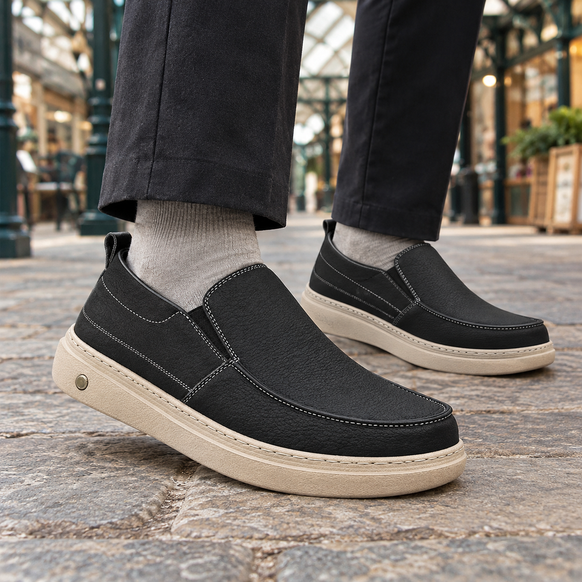 Bergamo Slip-On Loafers - Black