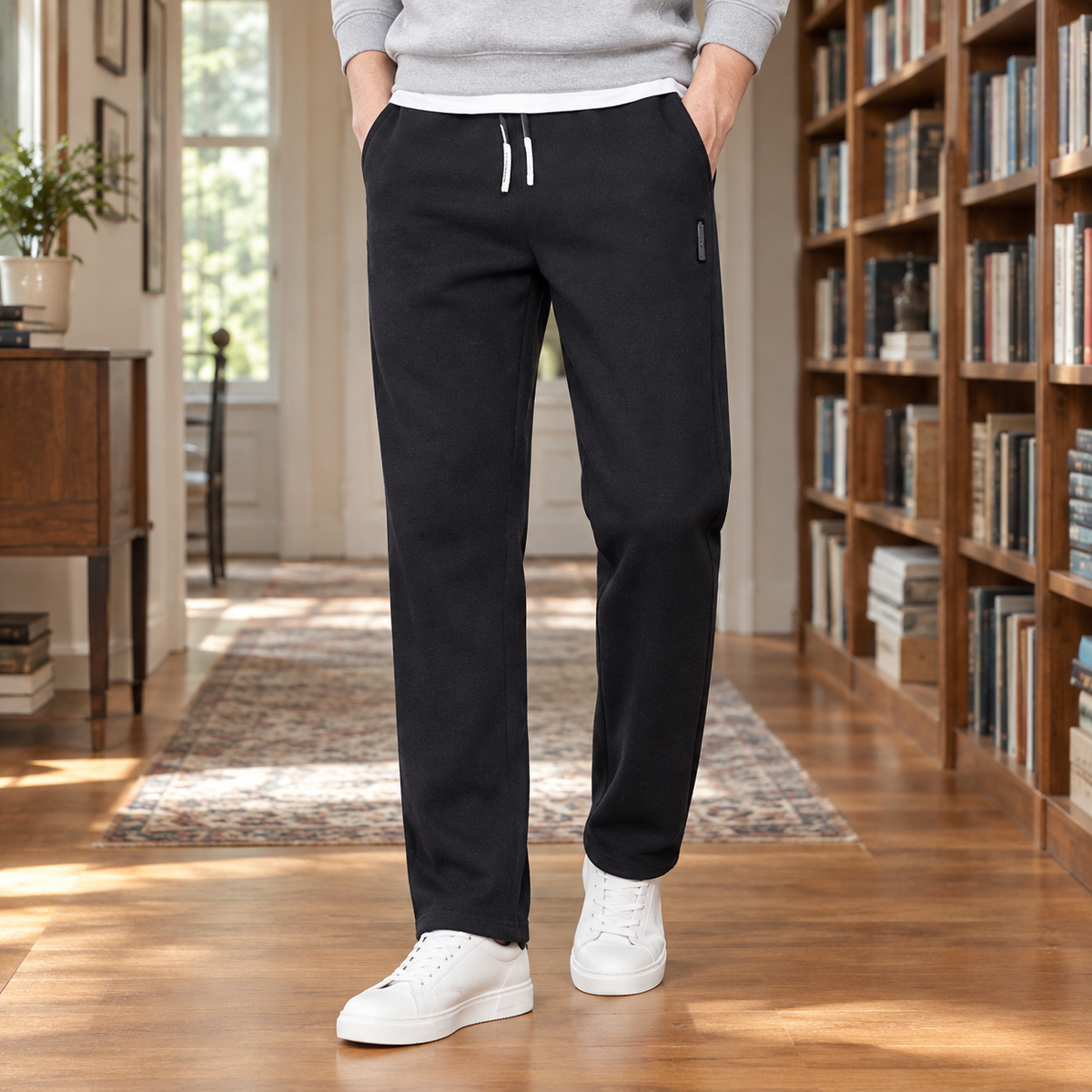 Tobias Straight Leg Pants - Black
