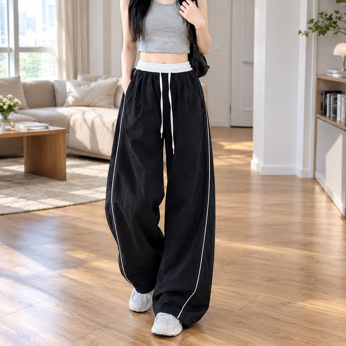 Liliane-Skye Wide Leg Pants - Black