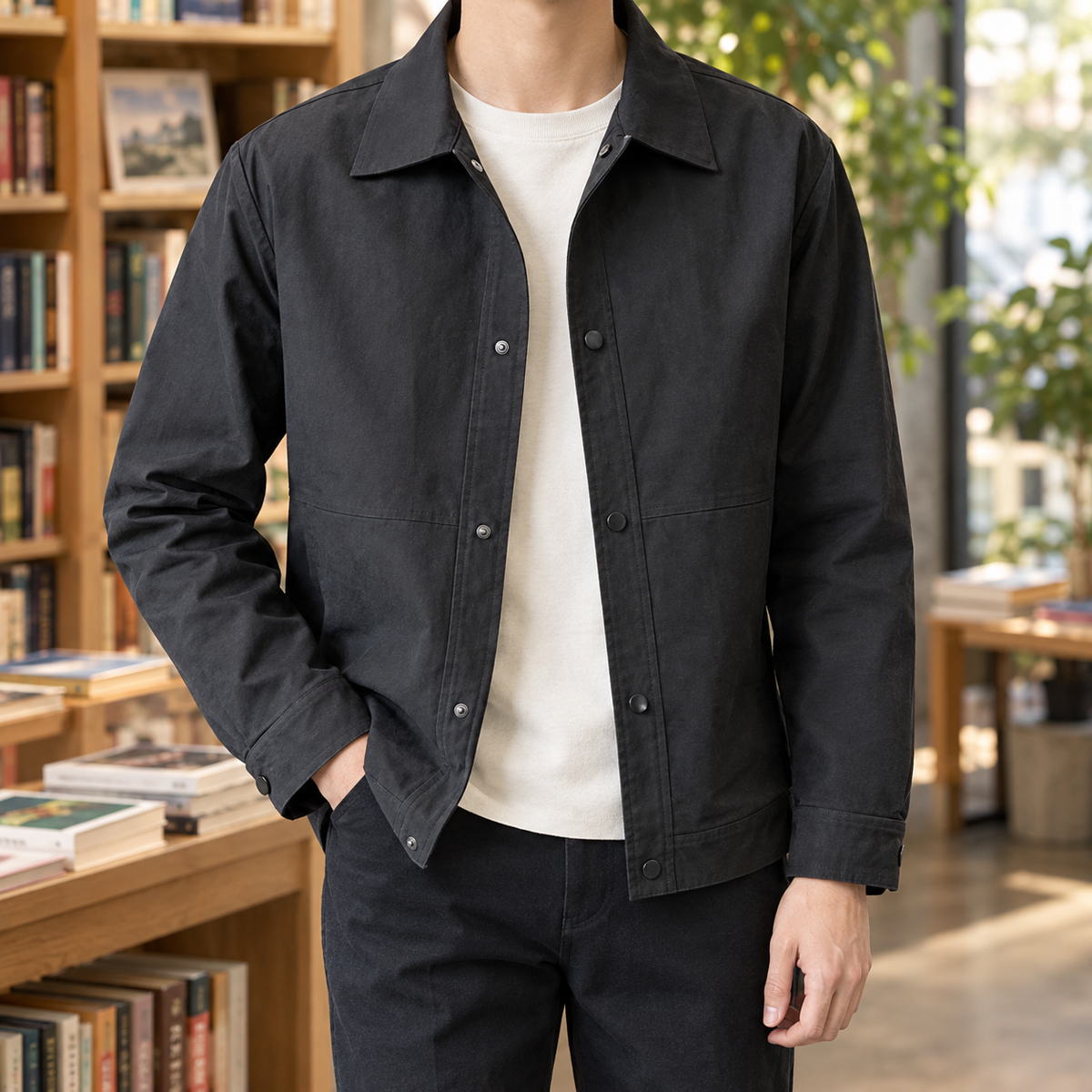 Ardan Snap Jacket - Black