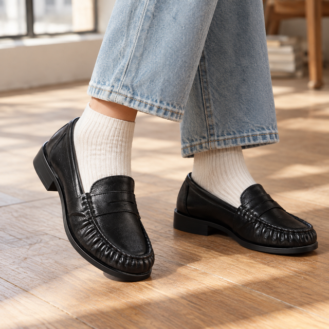 Faenza Pleated Suede Loafers