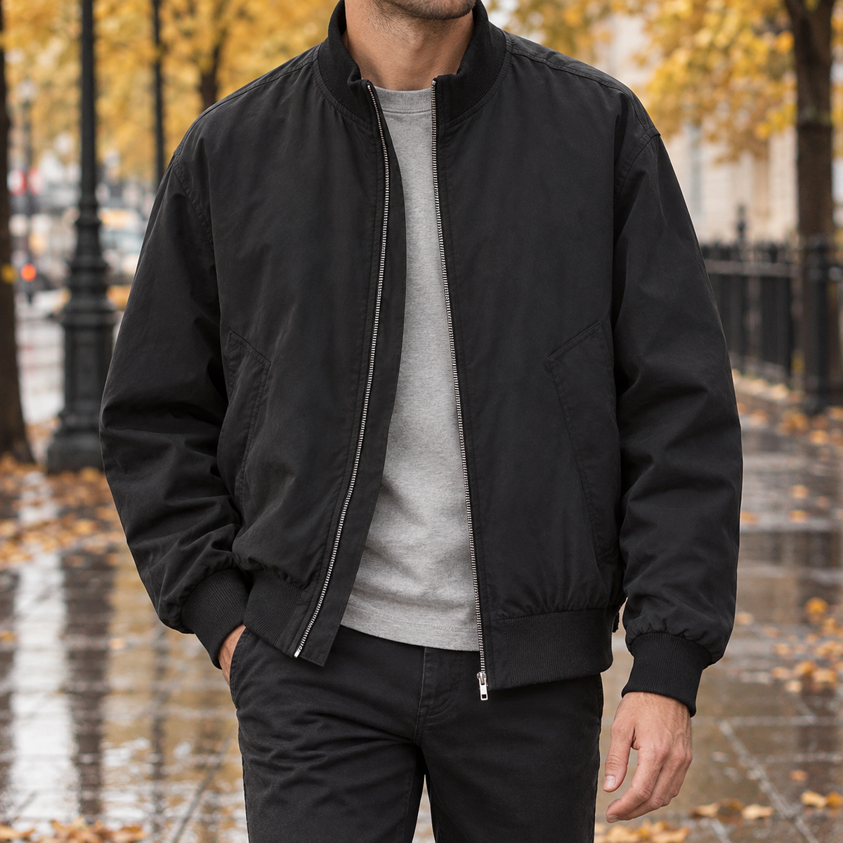 Jonathan Bomber Jacket - Black