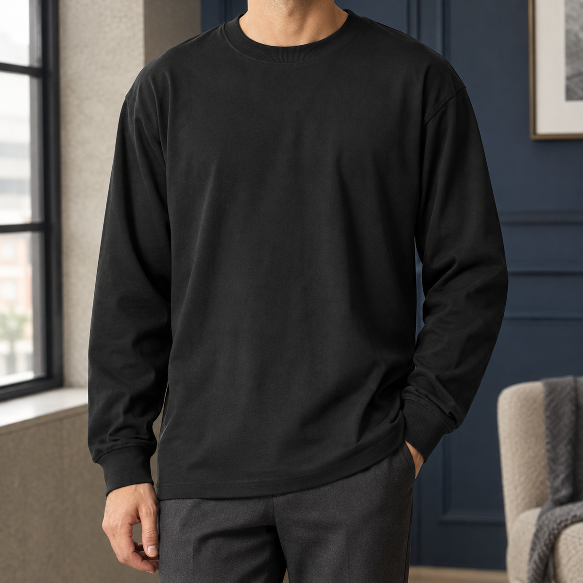Merrick Relaxed Top - Black