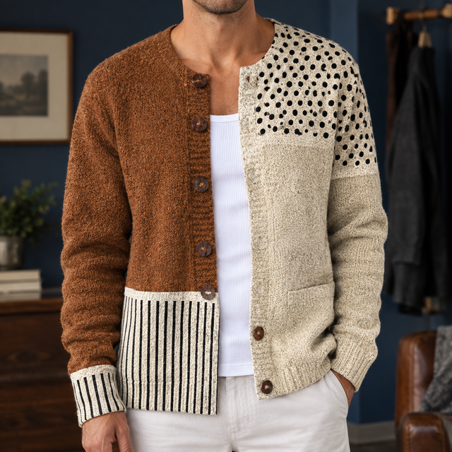 Yannick Patchwork Cardigan