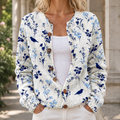 White Blue Floral