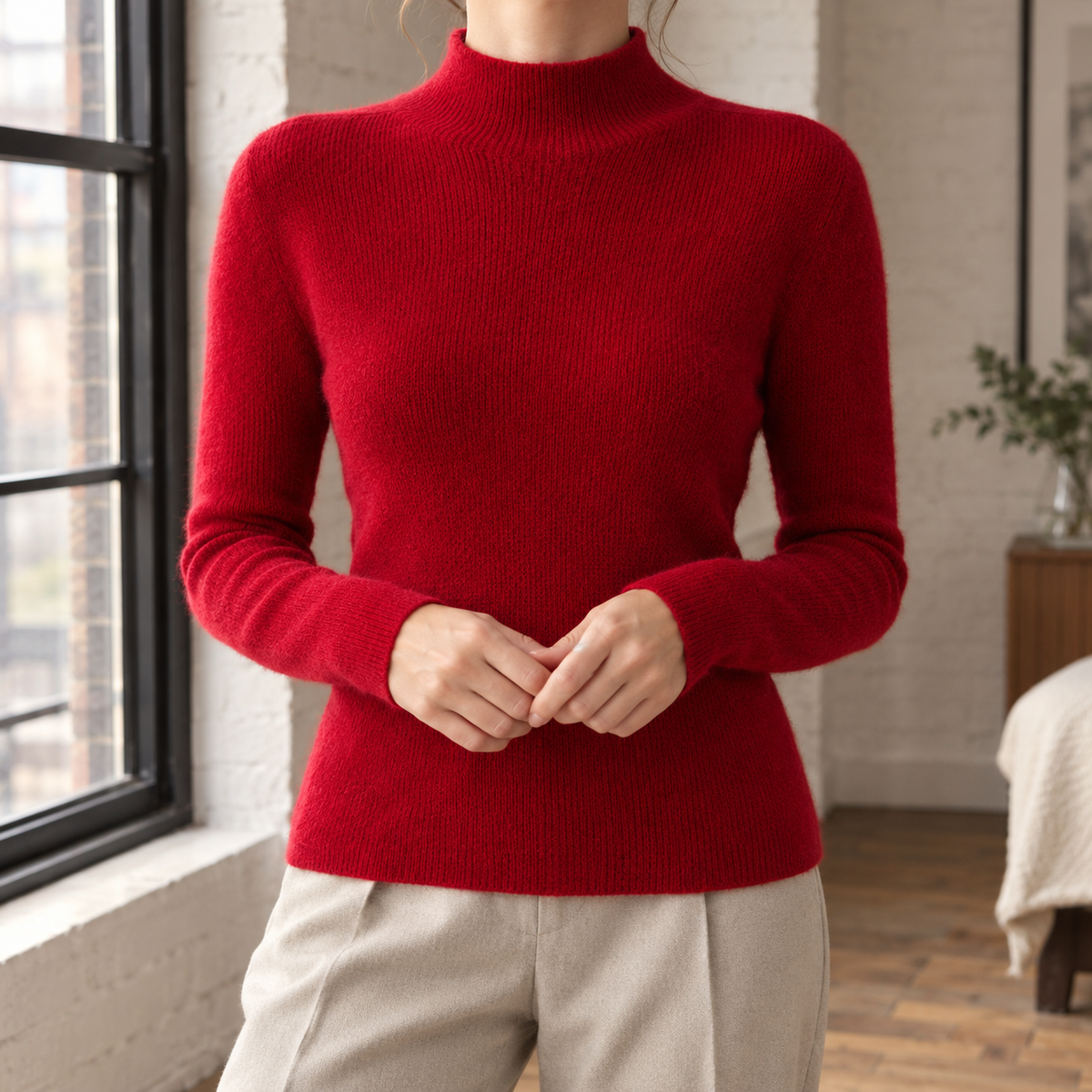 Melisande Cashmere Sweater - Red