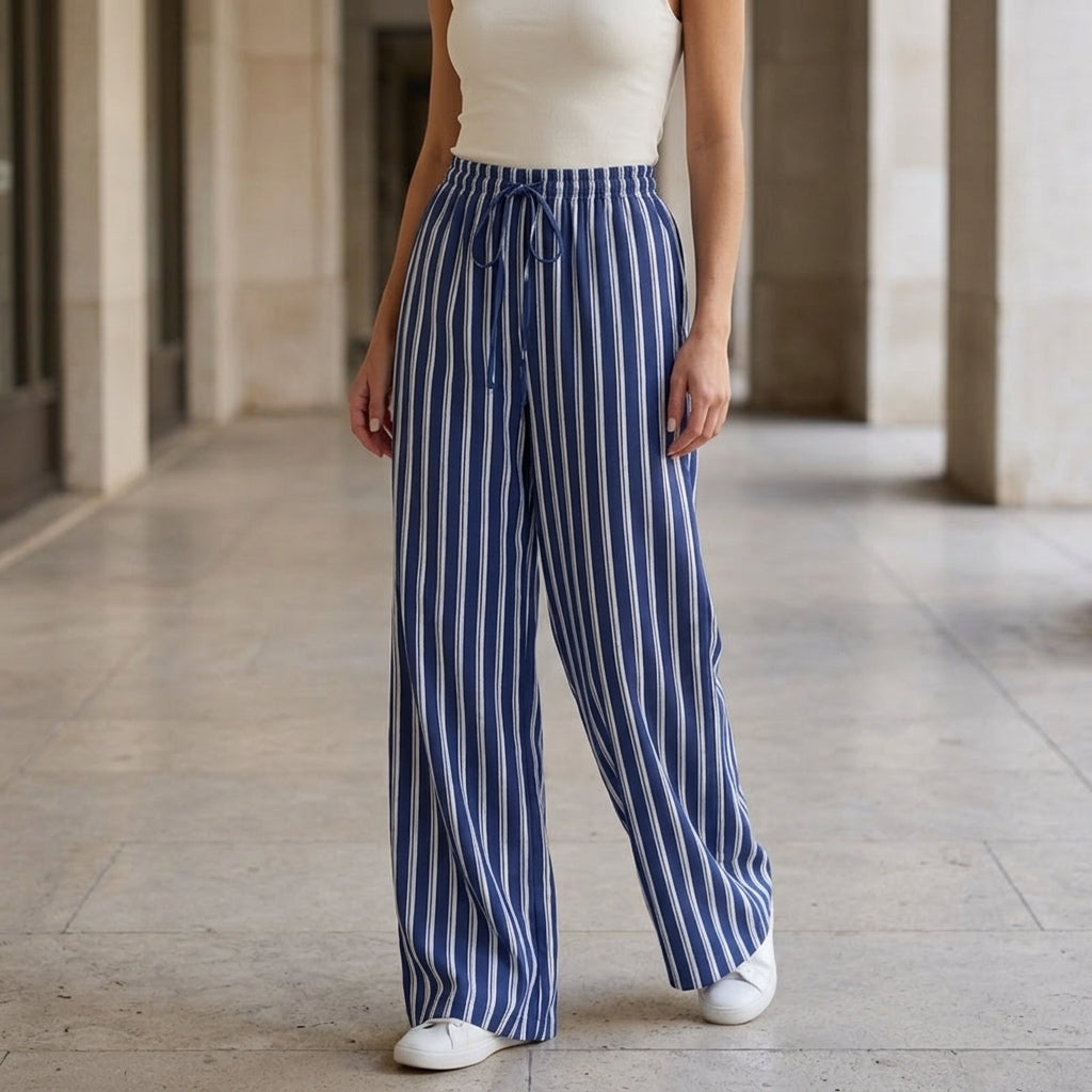 Celeste Wide Leg Pants - Blue