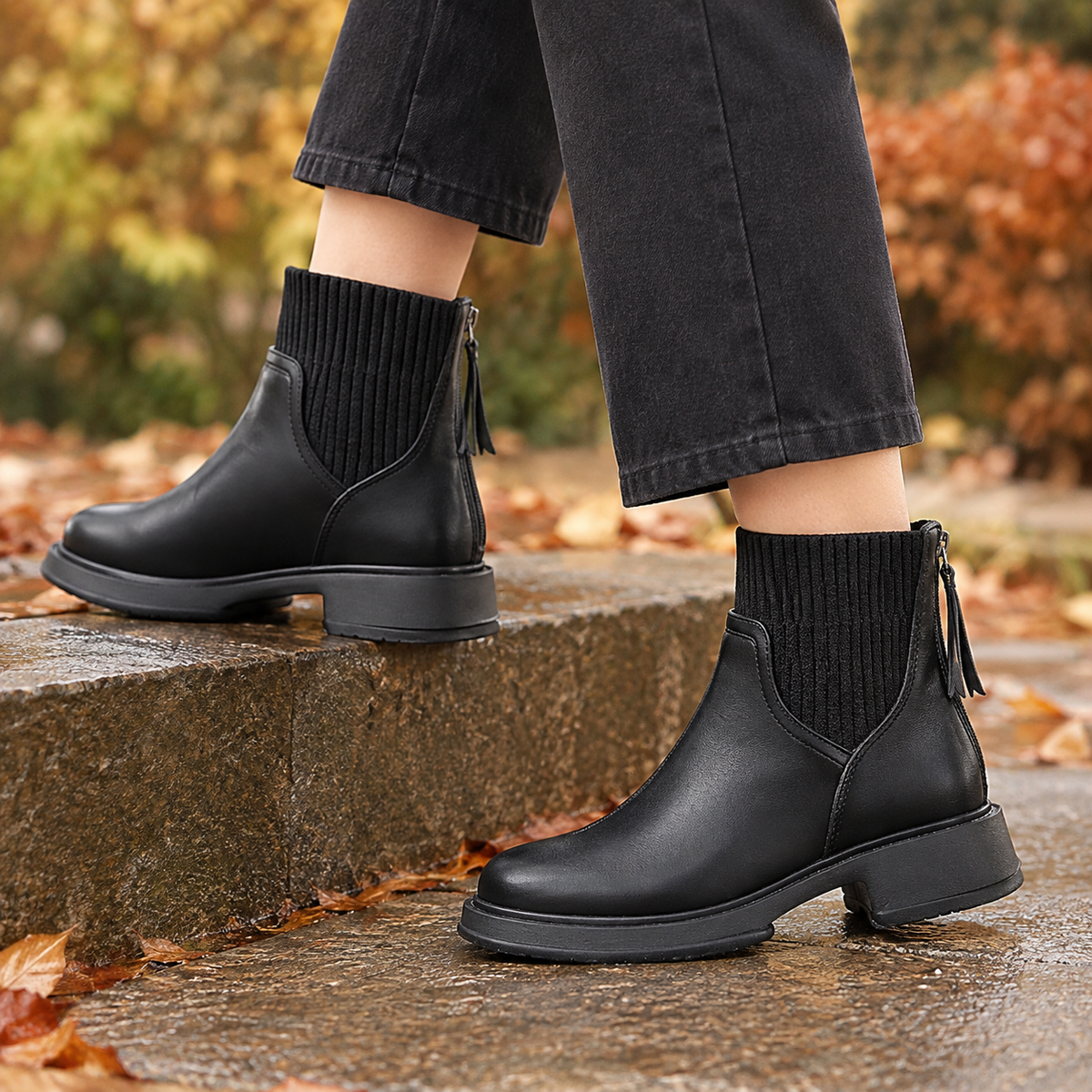Cosenza Sock Boots - Pure Black