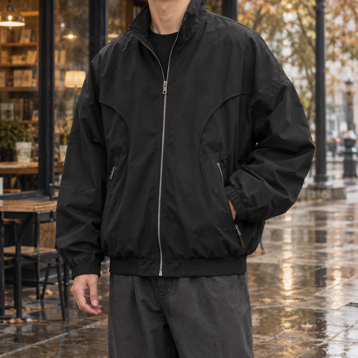 Lambert Batwing Jacket - Black