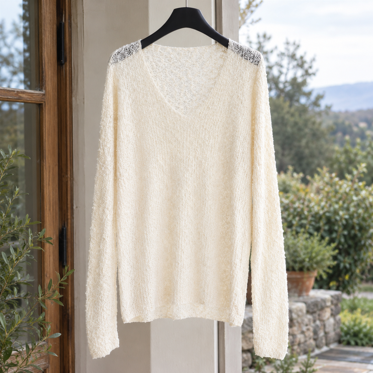 Norbert Cashmere Sweater - Creamy White