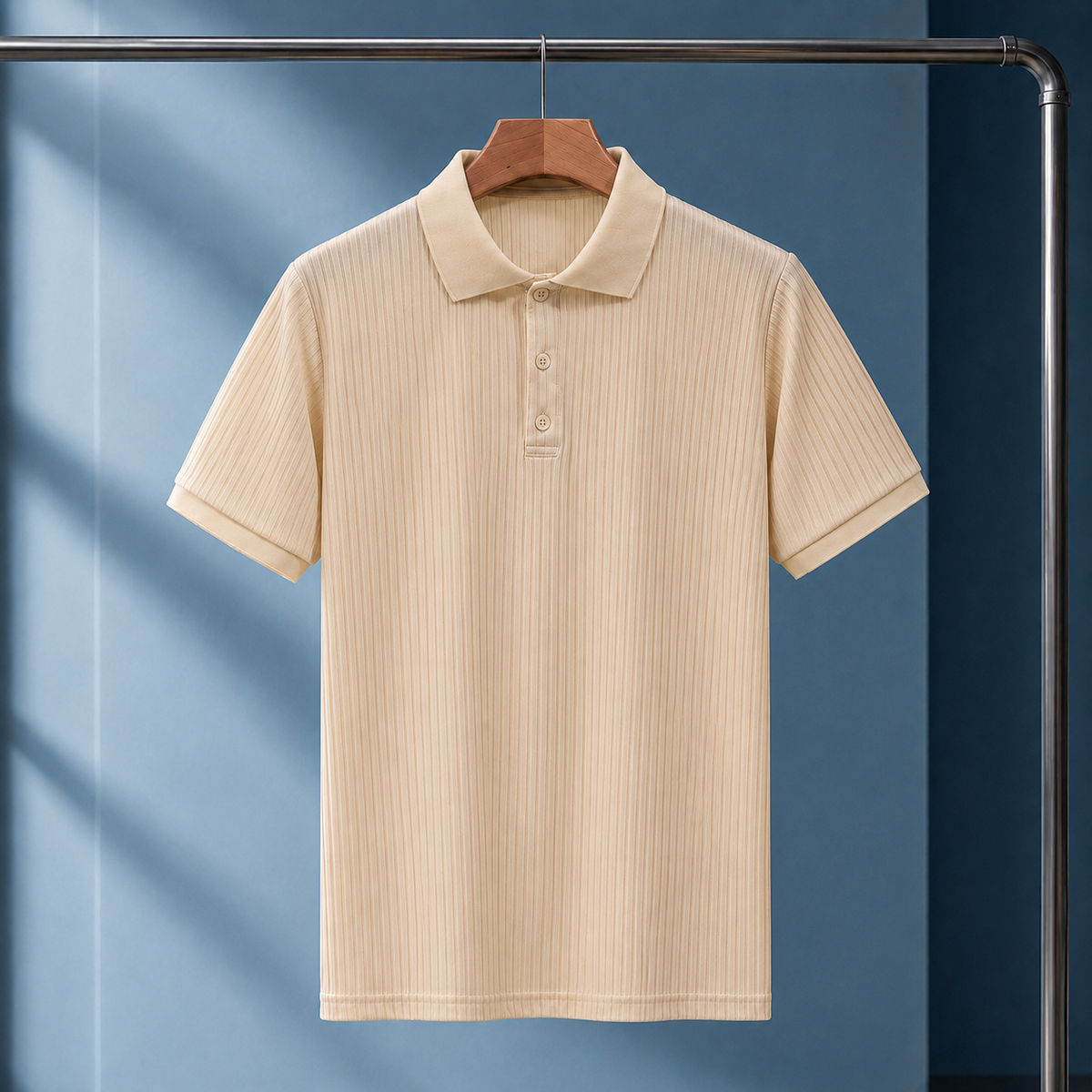 Francis Ribbed Polo - Beige
