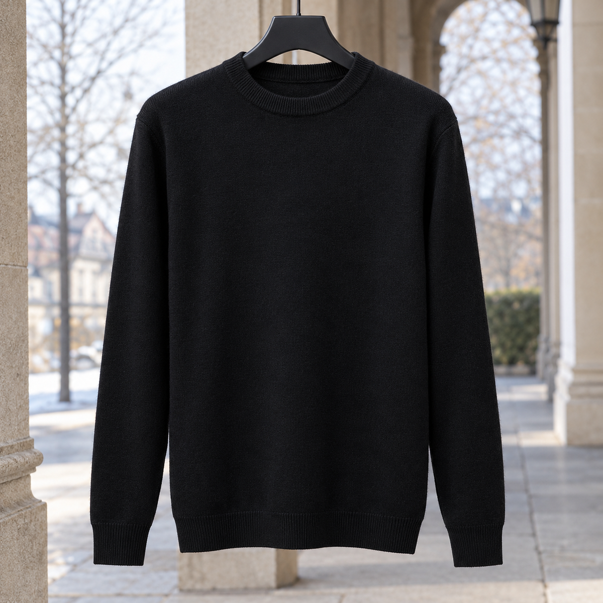 Gregoire Crewneck Top - Black