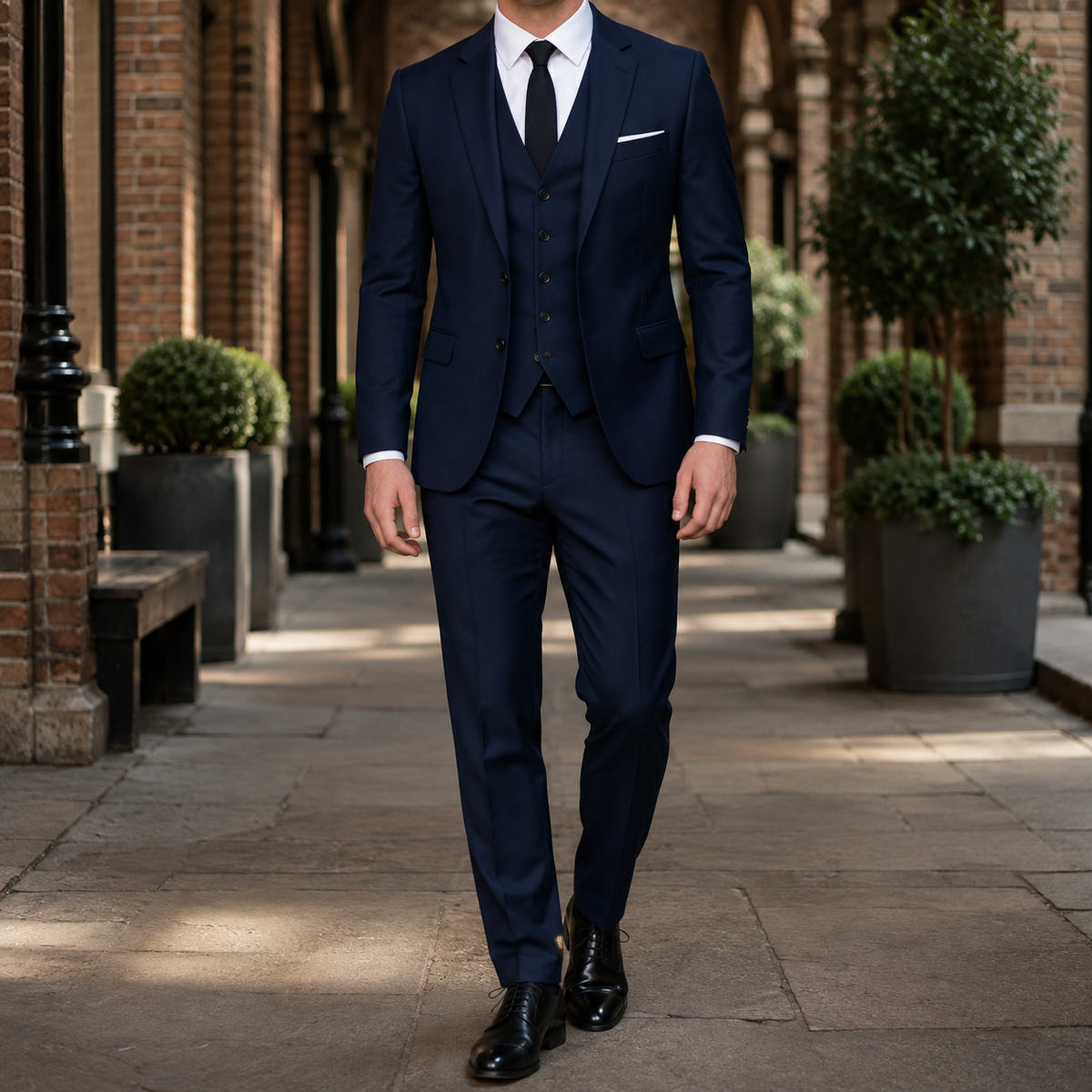 Mateo Tailored Set - Navy Blue
