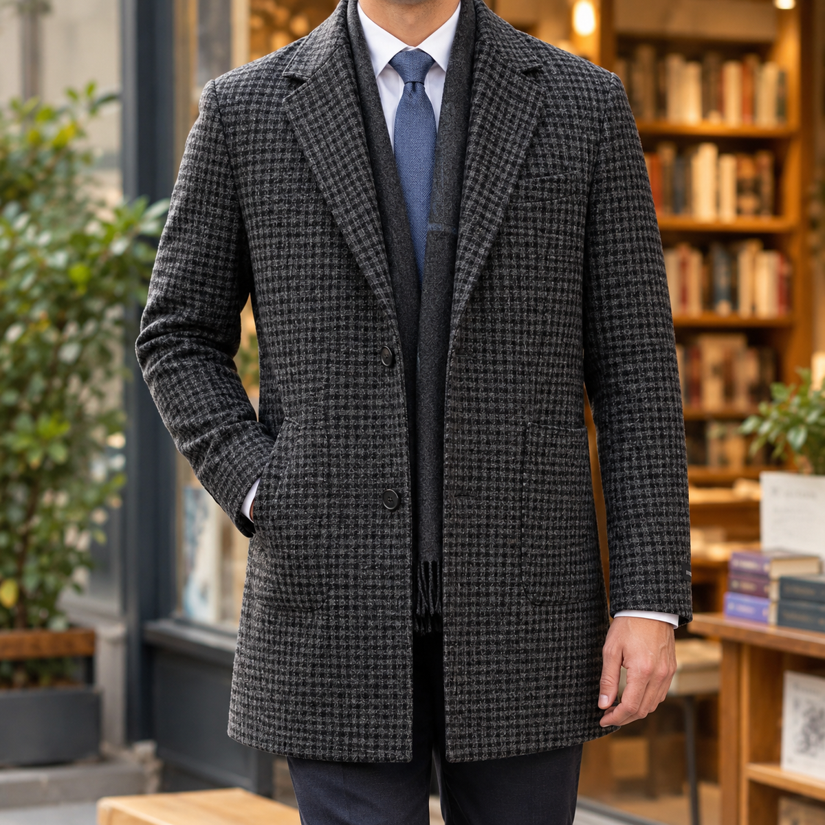 Zephyrin Wool Jacket - Gray Check