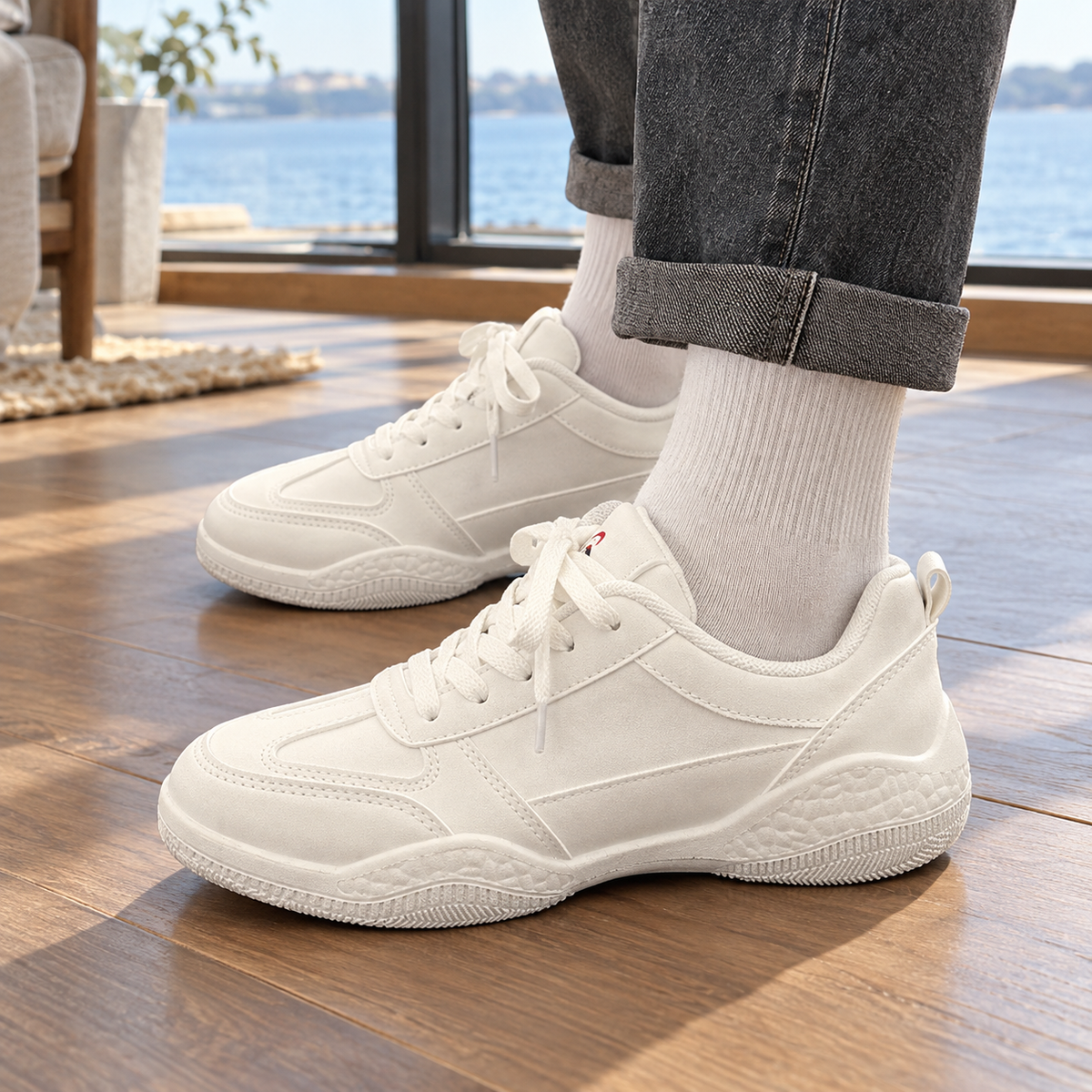 Parisi Paneled Sneakers - White